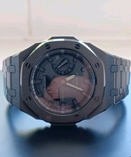 Casio G-Shock GA-2100 “CasiOak” - Custom Black Metal Strap | Stealth Watch | Mod