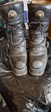 New rock reactor leather boots - new,