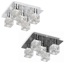 Ice Cube Ceiling Light Fitting 5 Way Flush Spotlight Living Room Modern Lights