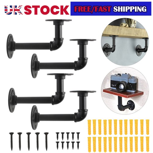 6pcs pipe shelf brackets - pipe,