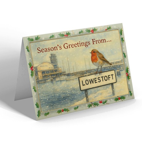 Xmas notelet lowestoft - notelet,