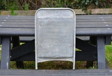 vintage old metal wash board