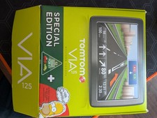 TomTom VIA 125 Europe - 5" screen, Homer Simpson Voice TESTED WORKING E1