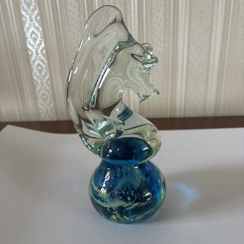 Vintage mdina blue green glass - mdina,
