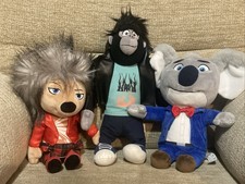 Sing 2 Soft Toy Bundle Johnny The Gorilla Ash Buster Moon Plush