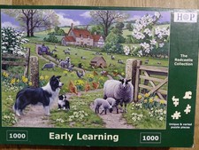 HOP 1000 pieces jigsaw puzzle EARLY LEARNING Border Collie sheepdog sheep