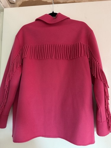 New kooples pink wool fringed - new,