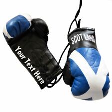 Personalised Scottish Mini Boxing Gloves For Cars & Gifts Commemorative Boxing
