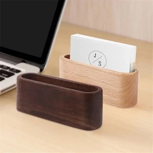 Wooden business card holder - card,