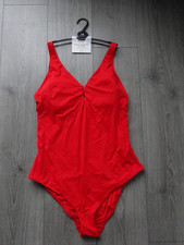 M&S RED MAGIC SHAPING SECRET SLIMMING SWIMMING COSTUME SIZE 18 LONG