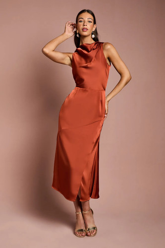 Coast bronze column dress - bronze,