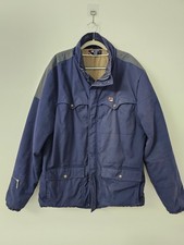 Vintage 80s 90s Fila White Line Jacket Coat Mens XL Padded Bomber Navy Blue
