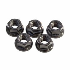 5x Black M10x 1.25 Titanium