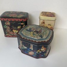Vintage George Horner Boy Blue Tin Nursery Rhymes Oriental Twinnings & Cat Tins