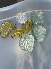 Thick Glass Leaf Nuggets And Misshapes Display Plant Topper Cut Flower Vases
