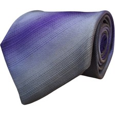 DUCHAMP LONDON Mens Tie Graduating Purples & Greys Stripes