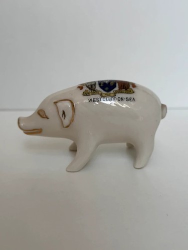 Vintage crested china - china, pig