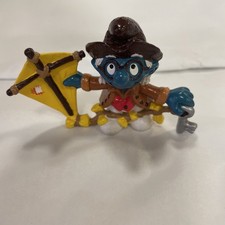 Vintage Smurf Benjamin Franklin With Kite (1983)