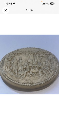 Antique stone hunting scene - hunting,