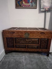 Antique Chinese Hand Carved Chest 