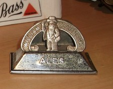 1950's WILLIAM YOUNGERS ALES..MENU HOLDER..CHROME PLATED.
