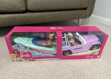 Barbie 2 Dolls Speedboat Jeep