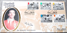 STANLEY MATTHEWS SIGNED 1996 FOOTBALL HEROES   FDC
