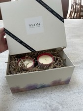 BN Neom Christmas Wish X2 One Wick Scented Candles In Gift Box (see description)