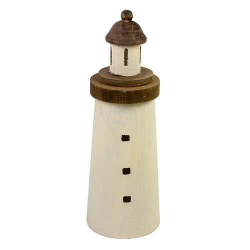 Wood lighthouse ornament - , 30cm