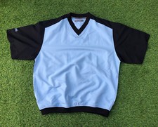 Ping Collection  V Neck Short Sleeved Windproof Golf Top Sweater Size S Sky Blue