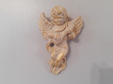 Wall Hanging Ceramic Cherub Baby Angel 3D Sculpture Art Ornament Wall Art