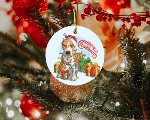 Pit bull dog lover santa - dog, hat