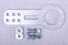 Tow Hook Ring JDM Silver Aluminium Alloy Strap Ring Kit Front Rear Racing Turbo