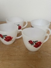 Vintage 4 Opalware Phoenix Red