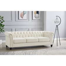 Velvet sofa chesterfield 3 - chesterfield, 2