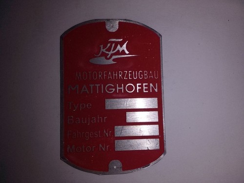 Ktm nameplate red classic - ktm,