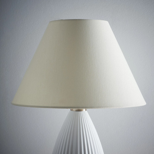 Cream cotton coolie lampshade - cream,