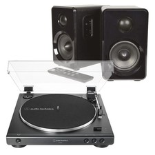 Audio-Technica AT-LP60X Manual Turntable AV:LINK Active Bluetooth Speakers Black
