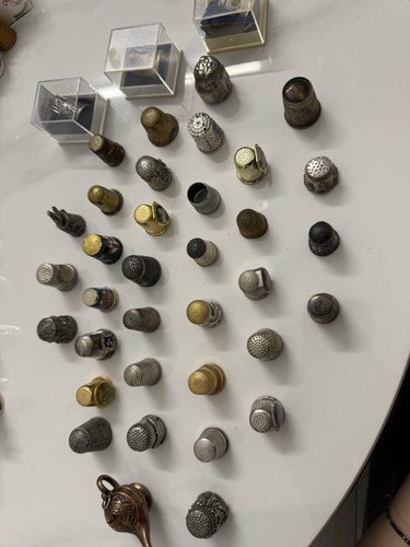 Thimbles pewter set unique - thimbles,