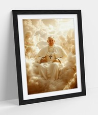 POPE FRANCIS IN HEAVEN -FRAMED