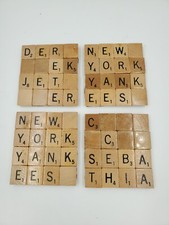4 Pack Handmade Scrabble Drink