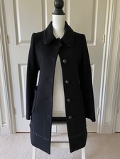 Jigsaw Black Wool & Cashmere Coat Size UK 10 Brand New With Tag