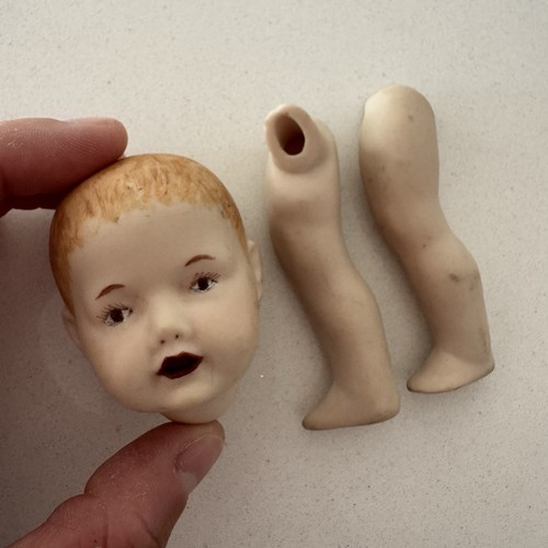 Vintage bisque doll head - vintage,