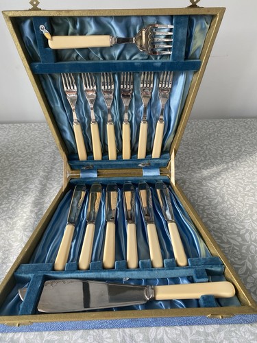 Antique six place fish knife - antique,