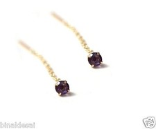 9ct Gold 3.5mm Amethyst Pull