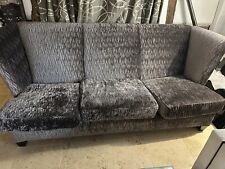 Andrew Martin Grey Velvet Gorgeous 3 seater sofa