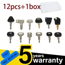 12Keys Master Set Plant Digger Forklift Excavator Dumper Backhoe Tractor Machine