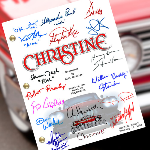 Christine movie script signed - christine,