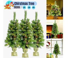 4ft pre lit green xmas - pre-lit,