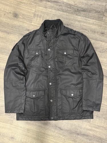 Black waxed utility field - black,